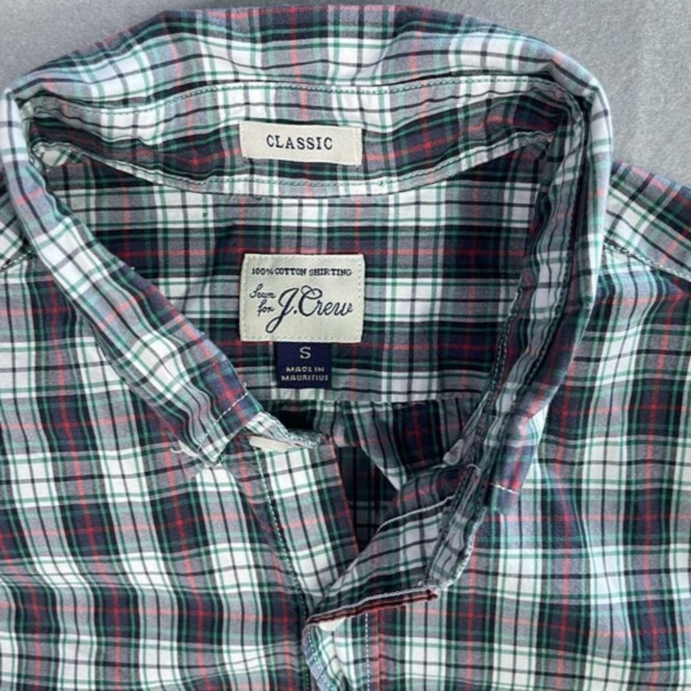 J. Crew Long Sleeve Dress Shirt Men Small‎ Plaid Check Casual Office Business - Picture 2 of 8